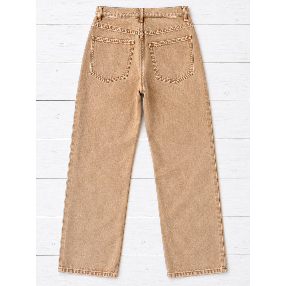 PacSun Dad Jean Tan Brown High Rise Straight Leg Denim Streetwear 26